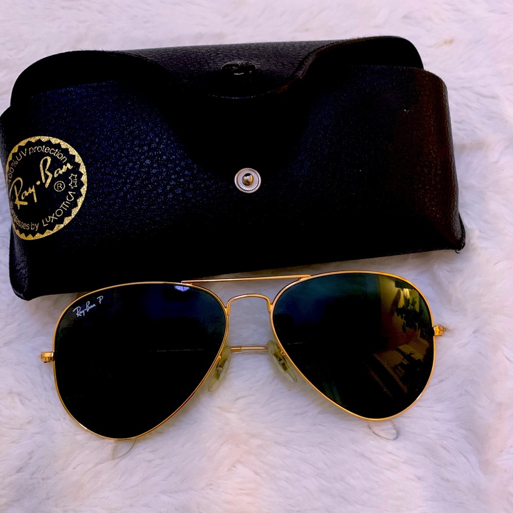 Ray-Ban aviator sunglasses and case